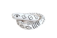 Acoma Pueblo Black on White Pottery Snake By Dolores Lewis