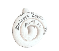 Acoma Pueblo Black on White Pottery Snake By Dolores Lewis
