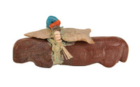 Vintage Zuni Wolf Fetish - Catlinite Pipestone with Arrowhead Bundle