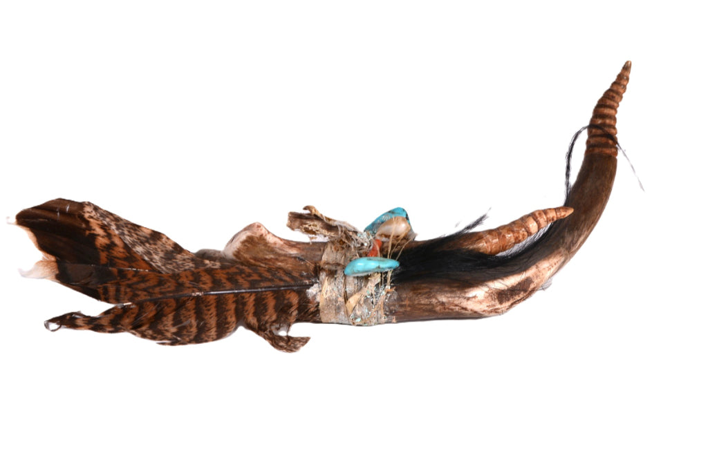 Zuni Pueblo Large Antler Double Avaynu Fetish