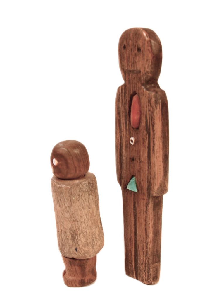 Zuni Pueblo Wood Fetish Figures Pair of 2