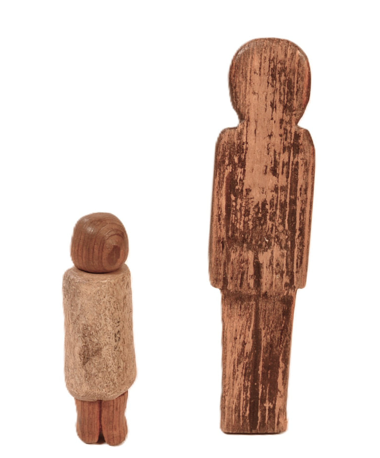 Zuni Pueblo Wood Fetish Figures Pair of 2
