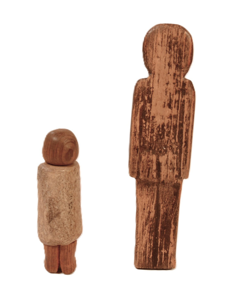 Zuni Pueblo Wood Fetish Figures Pair of 2