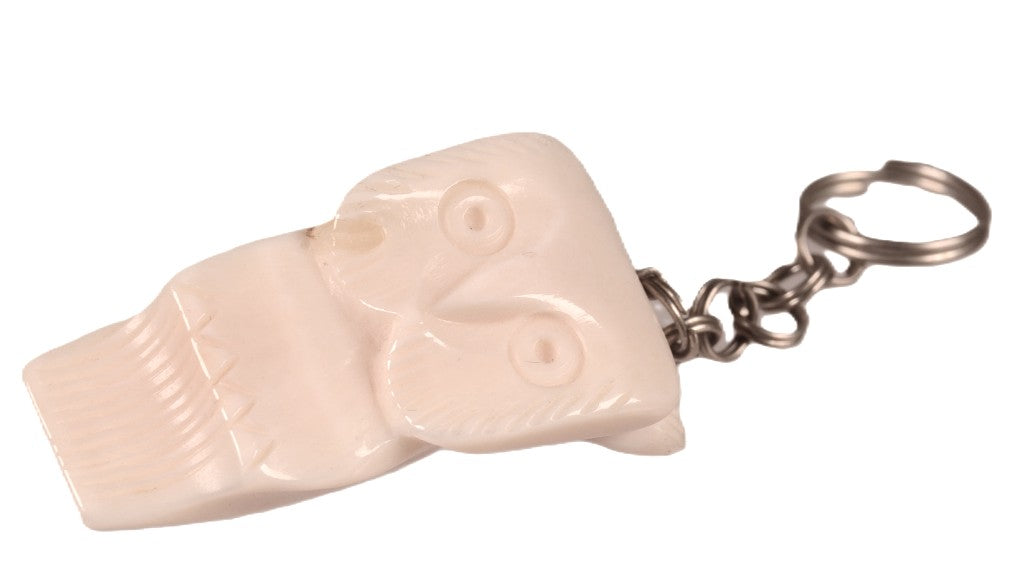 Zuni Pueblo White Owl Key Chain Fetish