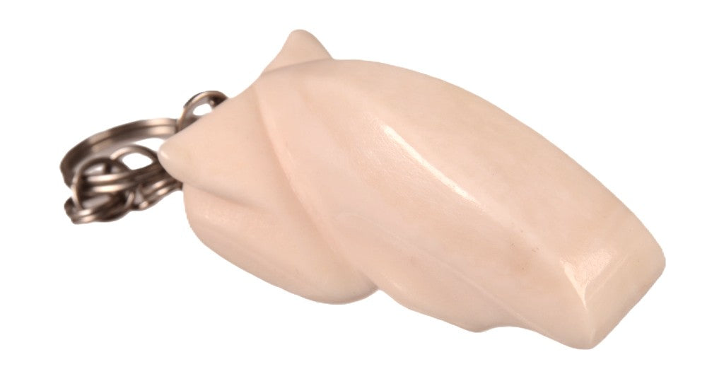 Zuni Pueblo White Owl Key Chain Fetish