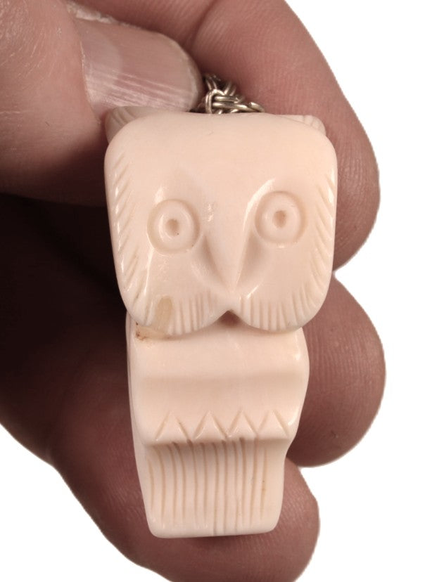 Zuni Pueblo White Owl Key Chain Fetish