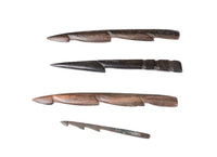Wood Fishing Spear Heads Set of 4