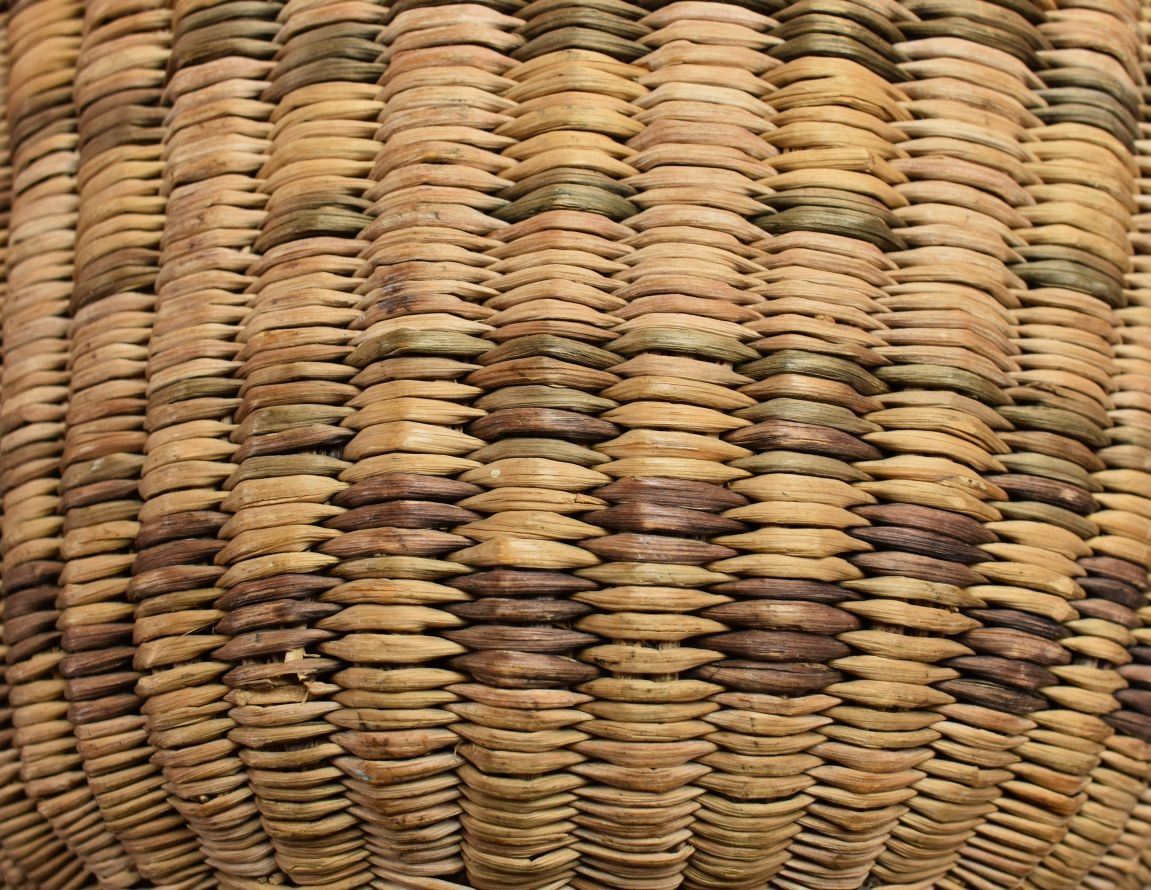 Hopi Indian Wicker "Peach" Basket