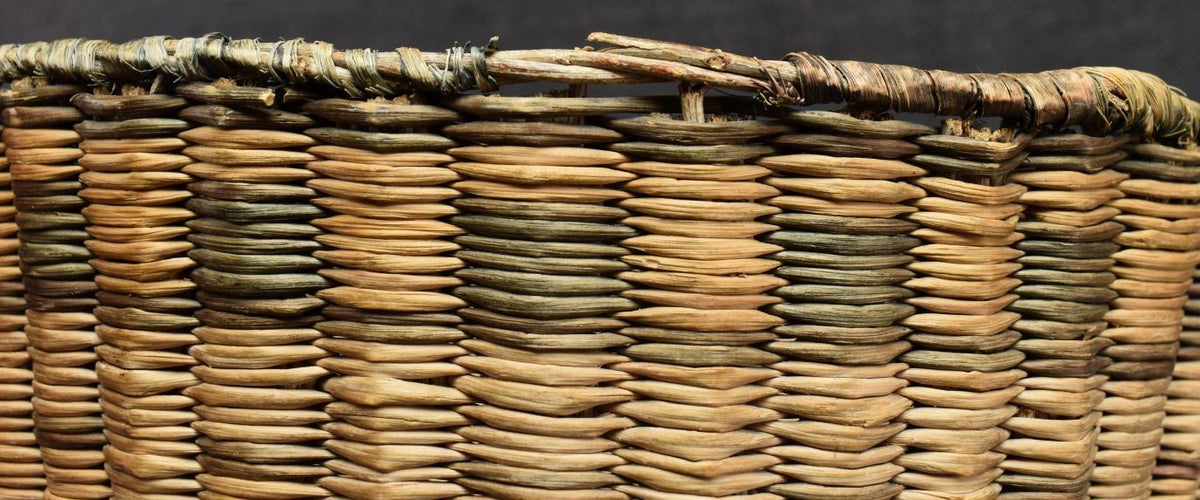 Hopi Indian Wicker "Peach" Basket