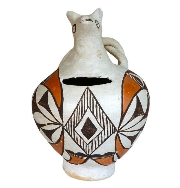 Acoma Pueblo Sheep Money Bank Pottery Jar