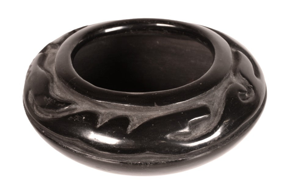 Santa Clara Pueblo Black Carved Pottery