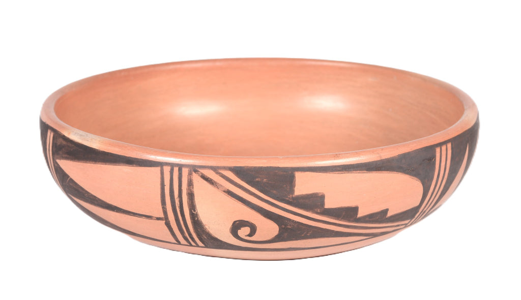Hopi Pueblo Bowl Pottery By Clara Peeslia