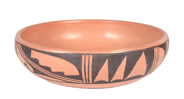 Hopi Pueblo Bowl Pottery By Clara Peeslia