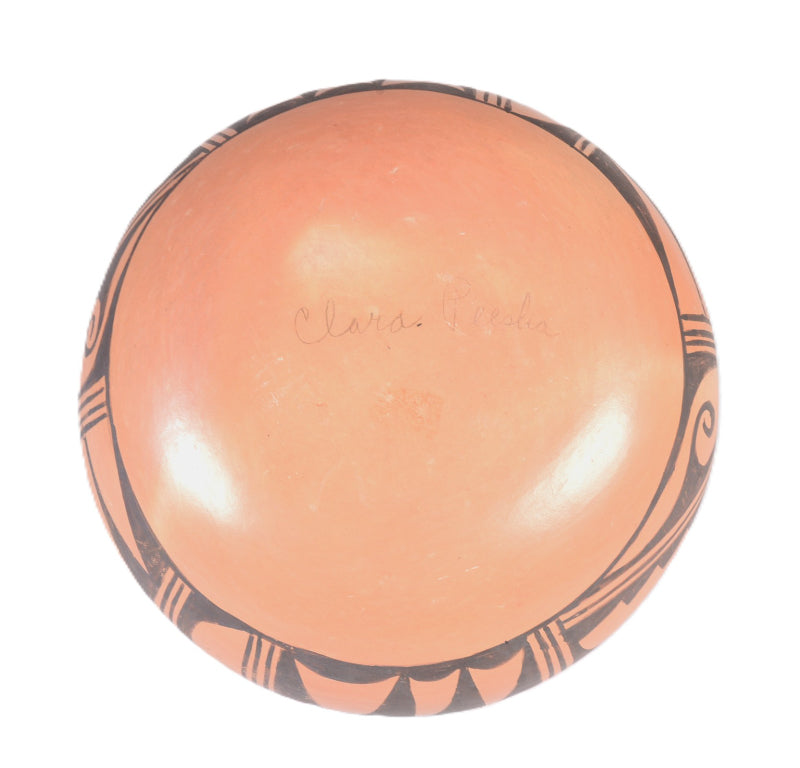 Hopi Pueblo Bowl Pottery By Clara Peeslia
