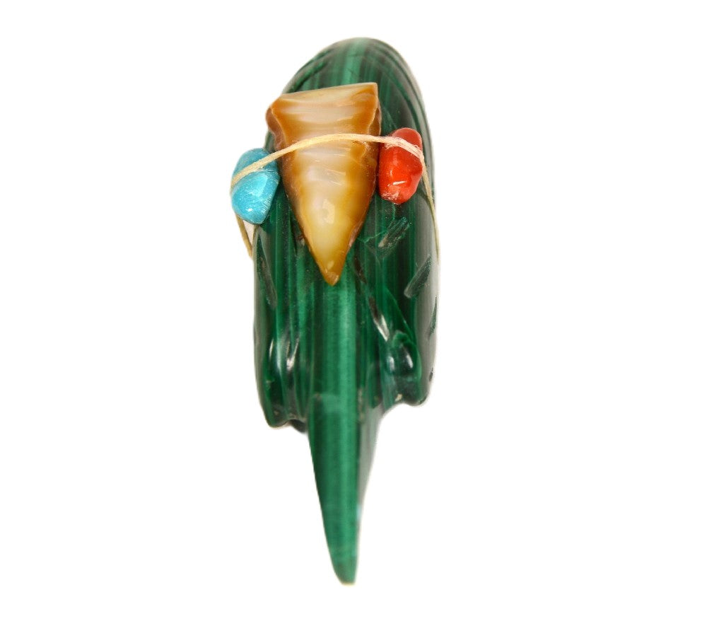 Zuni Old Style Malachite Eagle Fetish
