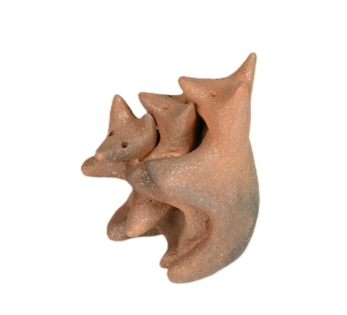 Taos Pueblo Pottery of Three Bear Figures By Jason Mondragon