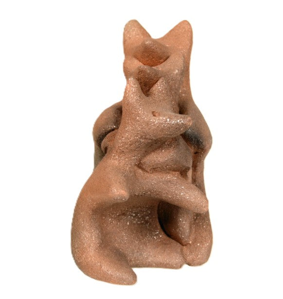 Taos Pueblo Pottery of Three Bear Figures By Jason Mondragon
