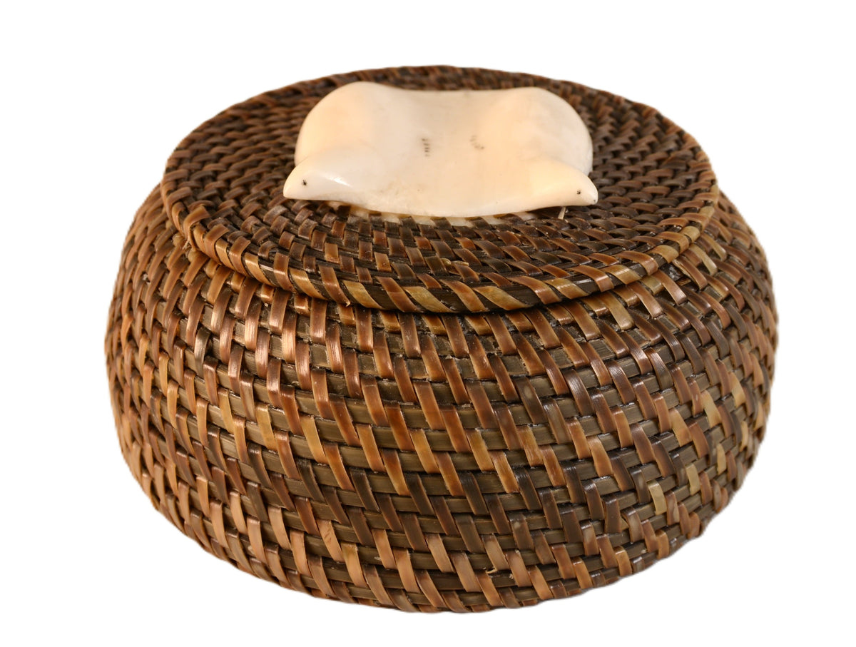 Eskimo Baleen Basket by Carl Hank, Iñupiat [Anchorage]