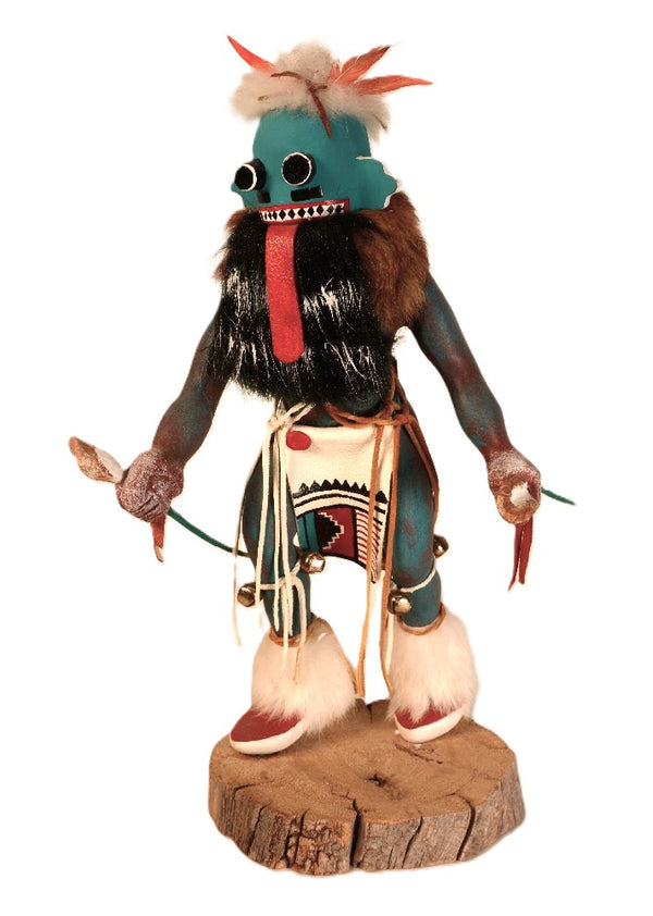 Navajo Carved Hopi Blue Whipper Kachina Doll By Steve Jensen
