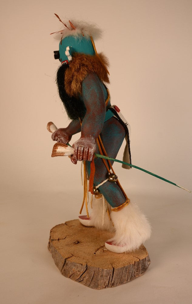Navajo Carved Hopi Blue Whipper Kachina Doll By Steve Jensen