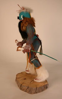 Navajo Carved Hopi Blue Whipper Kachina Doll By Steve Jensen