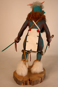 Navajo Carved Hopi Blue Whipper Kachina Doll By Steve Jensen