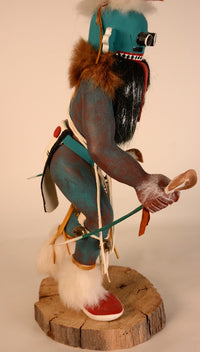 Navajo Carved Hopi Blue Whipper Kachina Doll By Steve Jensen