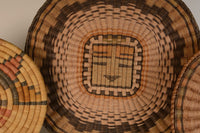 Three Hopi Baskets : One Coiled and Two Wicker Pictorial Baskets
