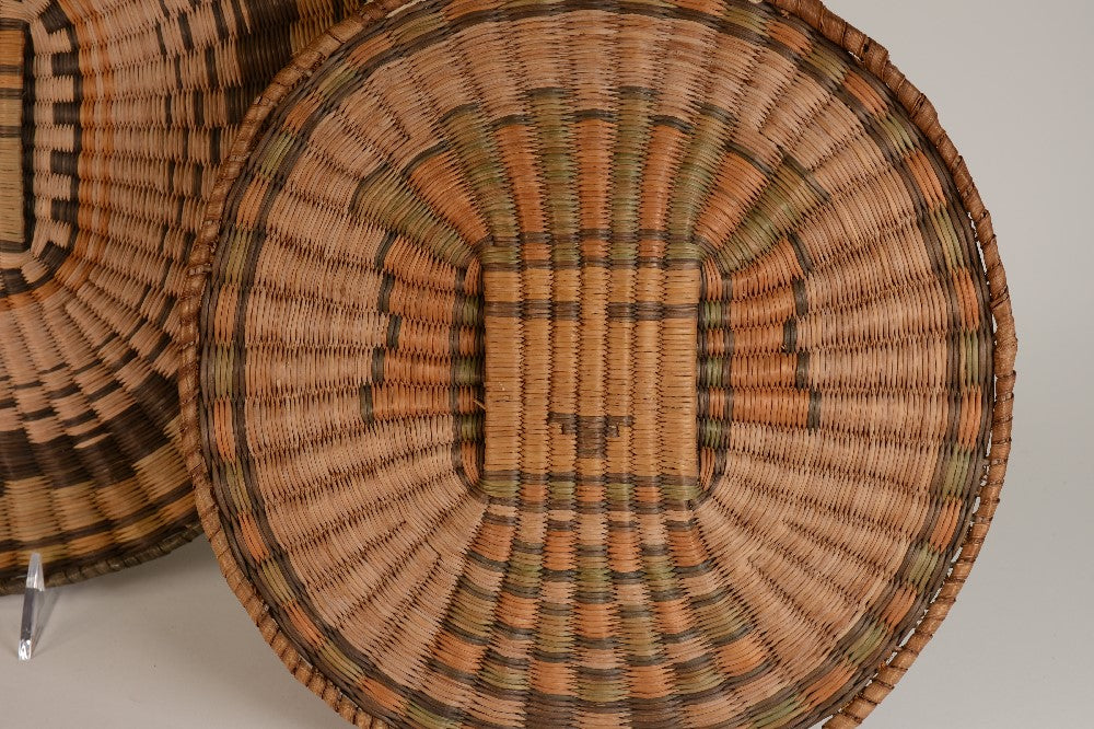 Three Hopi Baskets : One Coiled and Two Wicker Pictorial Baskets