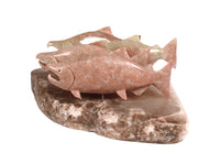 Northwest Coast Four Salmon Sculpture By Sam Dimmick