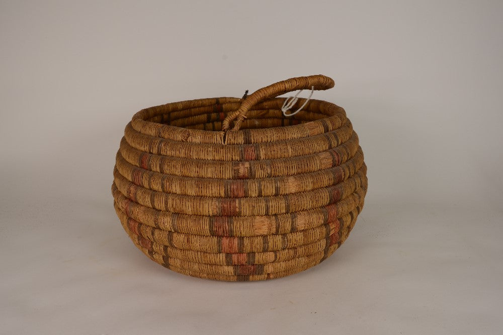 Early Hopi Coiled Basket with handle