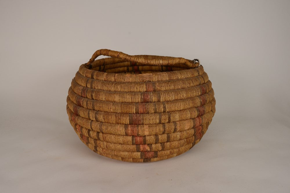 Early Hopi Coiled Basket with handle