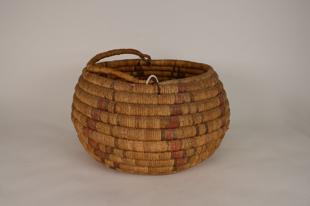 Early Hopi Coiled Basket with handle