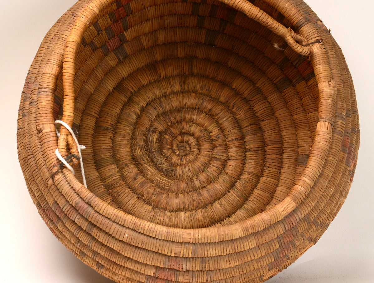 Early Hopi Coiled Basket with handle