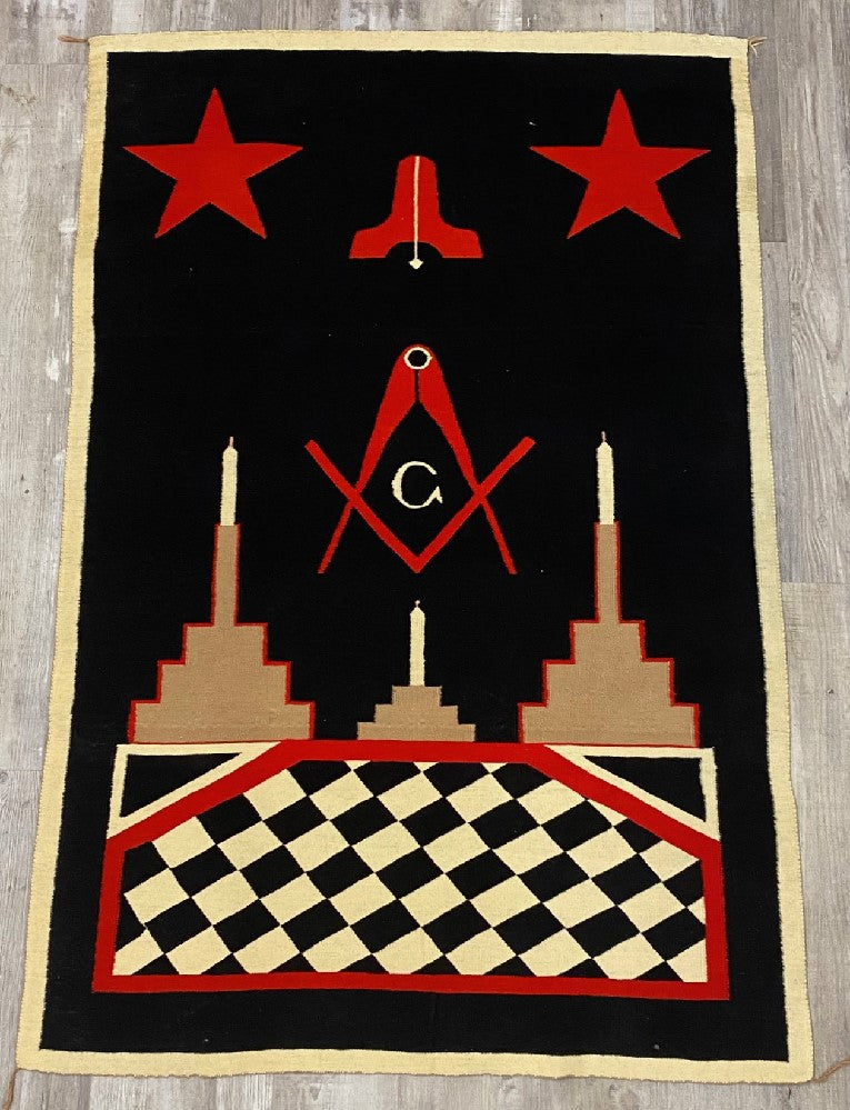 Navajo Germantown Pictorial "Freemasonry" Blanket