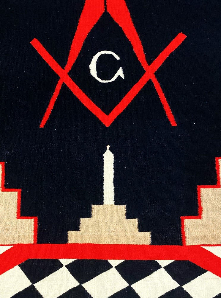 Navajo Germantown Pictorial "Freemasonry" Blanket