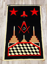 Navajo Germantown Pictorial "Freemasonry" Blanket