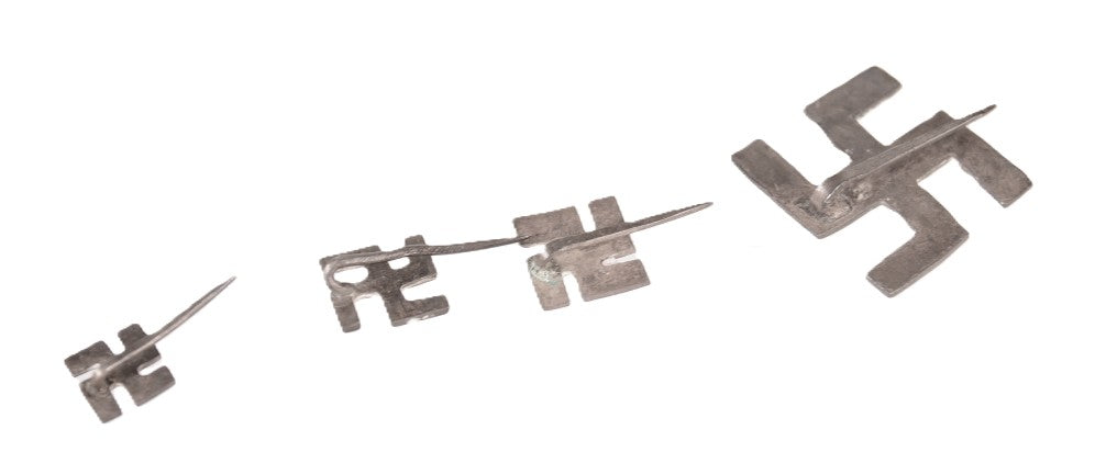 Navajo Sterling Silver Swastika Pins 4 piece