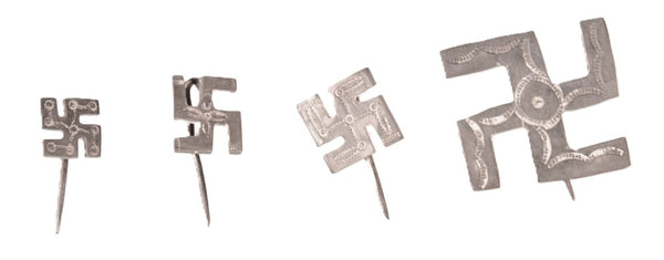 Navajo Sterling Silver Swastika Pins 4 piece