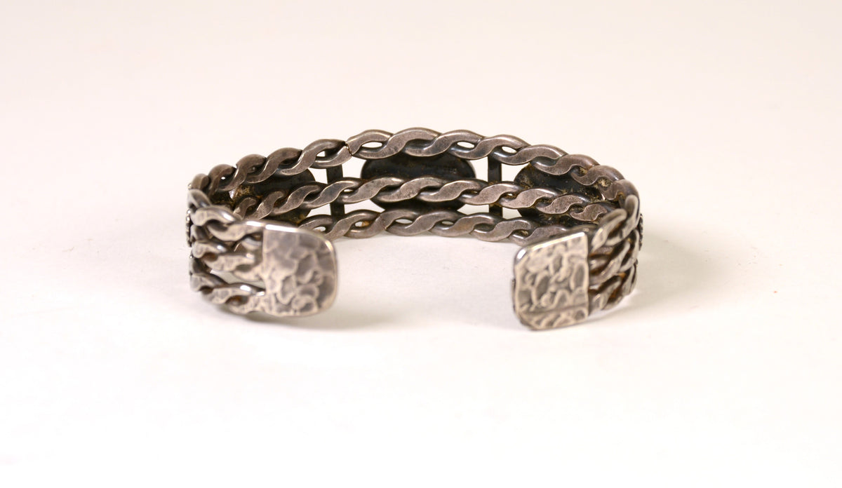Early Navajo Bracelet with Twisted Wire, ca 1900