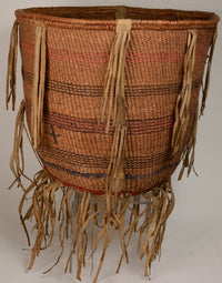 Apache Burden Basket with hide and cloth attachments