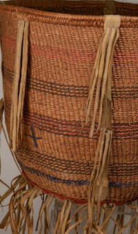 Apache Burden Basket with hide and cloth attachments