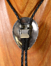 Navajo Sterling Silver and Turquoise Bolo Tie - Marked "B Chee Sterling"