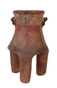 Precolumbian Tall Legged Pottery Jar