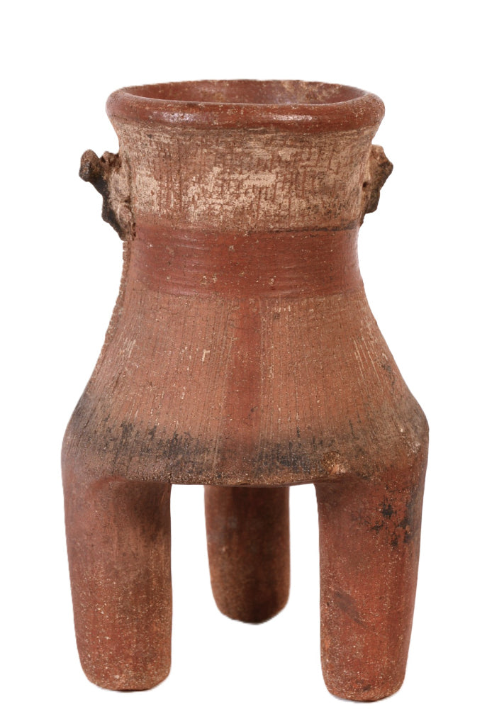 Precolumbian Tall Legged Pottery Jar