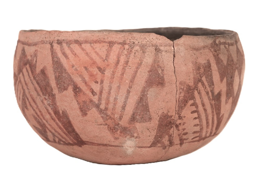 Hohokam (San Carlos) Red-on Buff Pottery Bowl