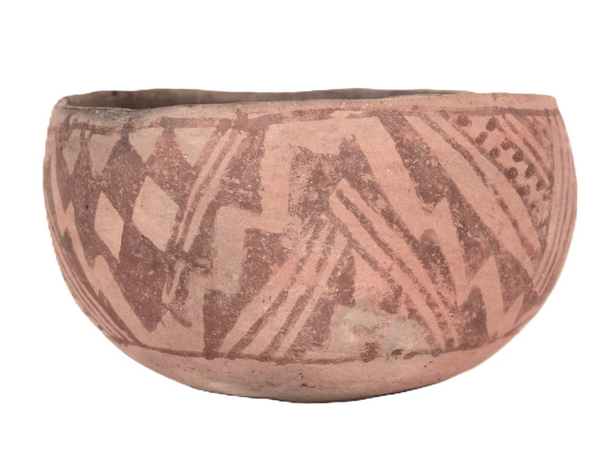 Hohokam (San Carlos) Red-on Buff Pottery Bowl