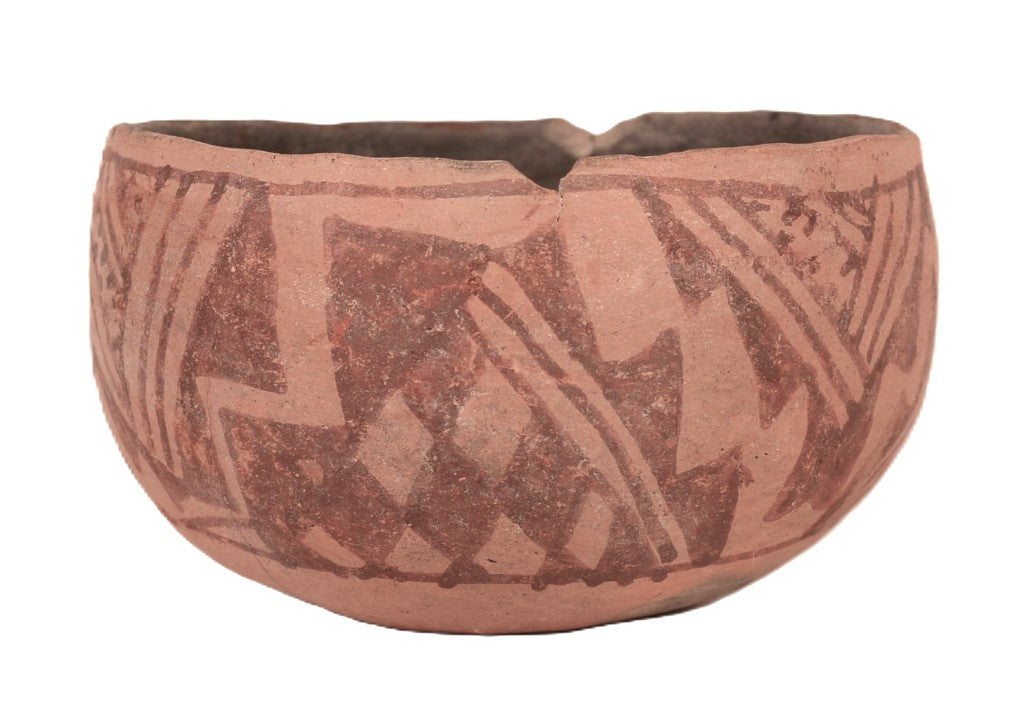 Hohokam (San Carlos) Red-on Buff Pottery Bowl