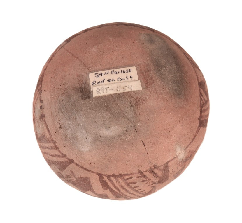 Hohokam (San Carlos) Red-on Buff Pottery Bowl