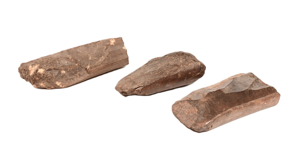 Inuit Eskimo Fossilized Ivory Mastidon Artifacts Set of 3